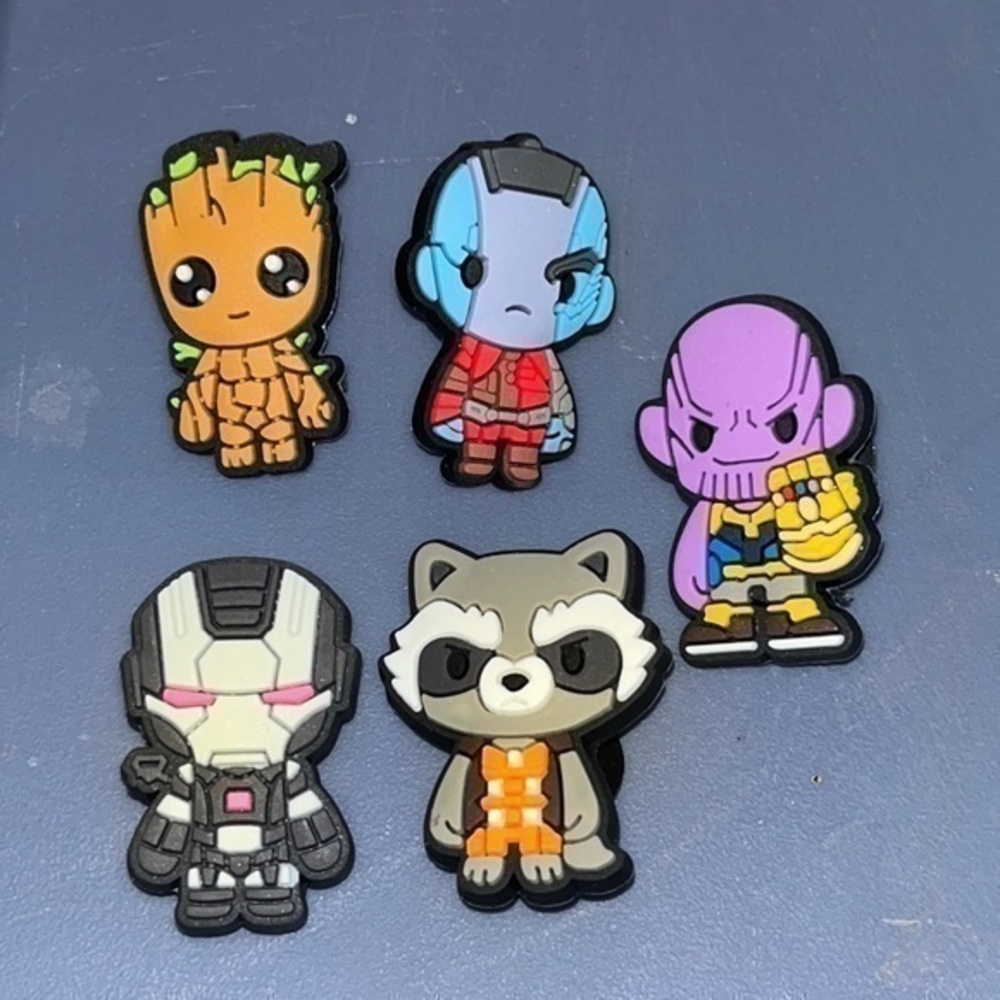 5 superheroes croc charms brand new without tag